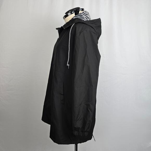 Unbranded Utility Rain Jacket Women's 2XL Black Full Zip Up Hooded NWOT - Picture 6 of 16